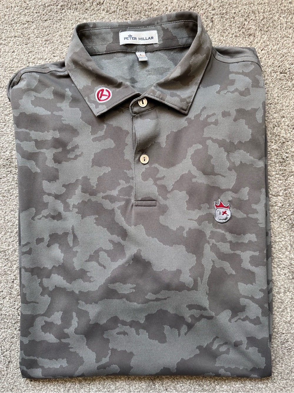 Mens Peter Millar x Scotty Cameron Short Sleeve Golf Polo Size Large Premium